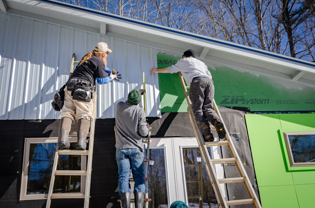 My photos shows some siding contractors working on a new construction in Black Mountain, NC. Don’t be fooled by the sunny weather - it was FREEZING that day! :(